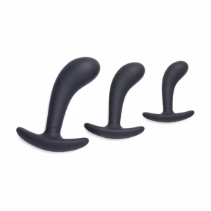 Dark Delights 3 Piece Curved Anal Trainer Set - Black
