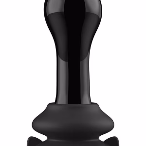 Globy - Glass Vibrator - With Suction Cup and Remote - Rechargeable - 10 Speed - Black