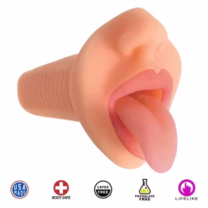 Courtney Vibrating Mouth Stroker - Vanilla