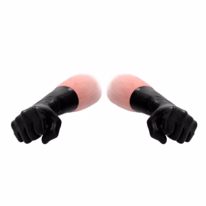 Latex Short Gloves - Black