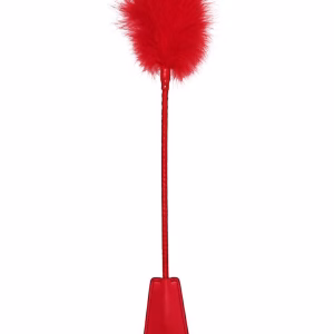 Ouch! Crop With Feather - Red