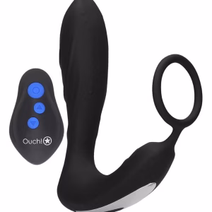 E-stim & Vibr Butt plug CR and Wrls Rmt - Black