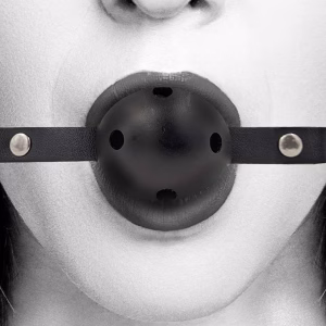 Breathable Ball Gag - With Bonded Leather Straps