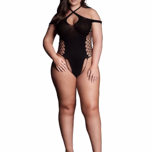 Leda XIII - Body with Crossed Neckline and Off Shoulder Straps - Queen Size