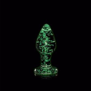 Glazen Butt Plug - Glow in the Dark  - Klein