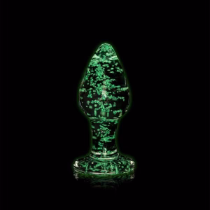 Glazen Butt Plug - Glow in the Dark  - Medium