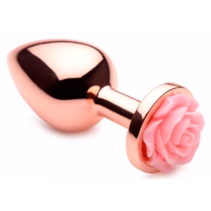 Anaal plug in rose kleur met decoratie