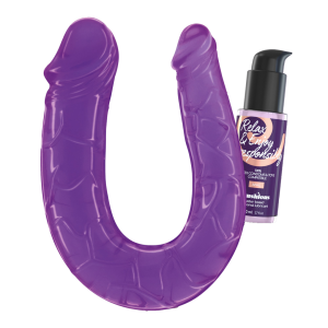 Deep Diver - Dubbele dildo met anaal glijmiddel - 50 ml - Paars