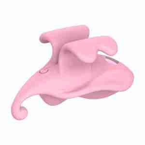 Roze Dual Finger Vibrator met 9 vibratiestanden.